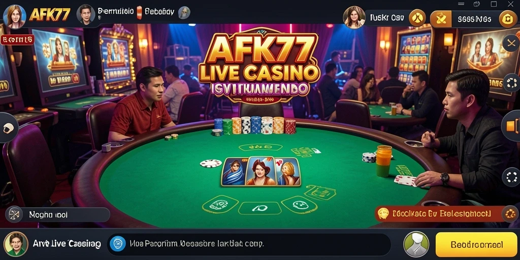 Tampilan gameplay Live Casino AFK77 yang mengasyikkan dan interaktif.