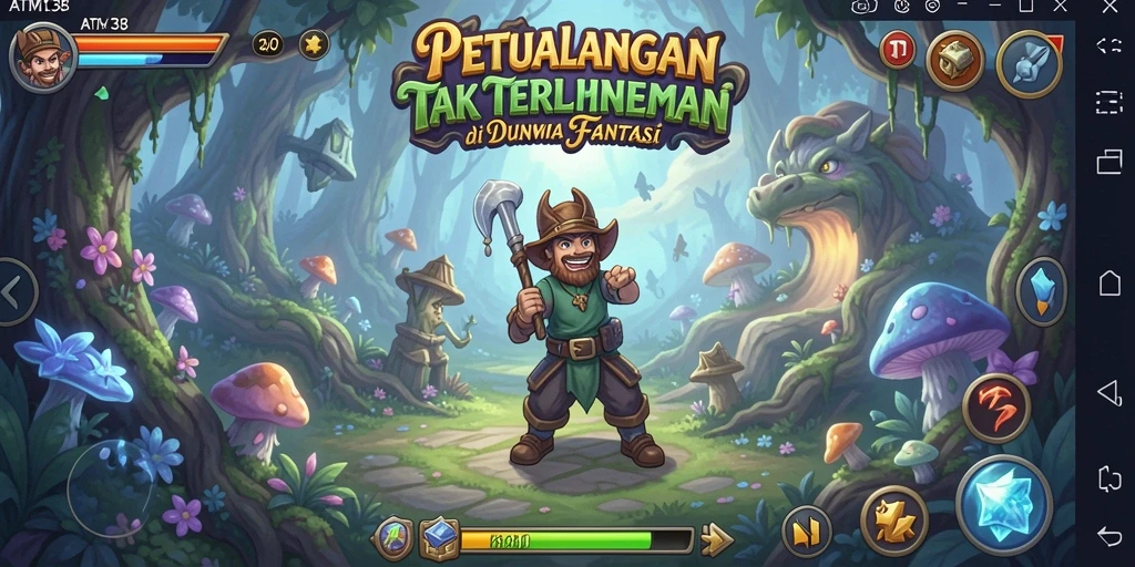 Tampilan menarik dari gameplay petualangan ATM138 dengan karakter dan dunia yang penuh warna.