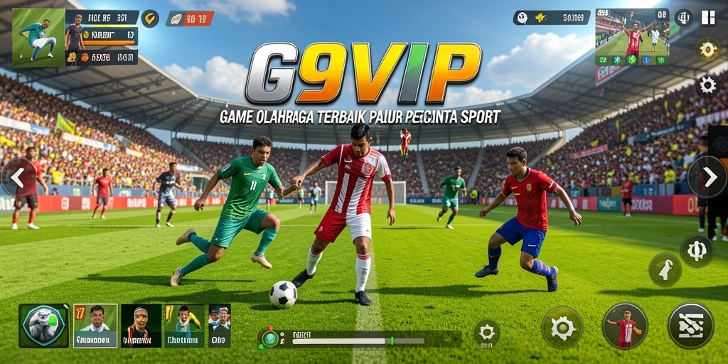 Gambar gameplay G9VIP yang menampilkan aksi olahraga seru.