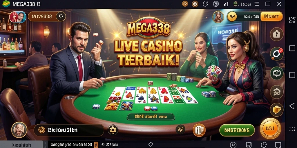 Tampilan menarik dari permainan Live Casino di MEGA338.