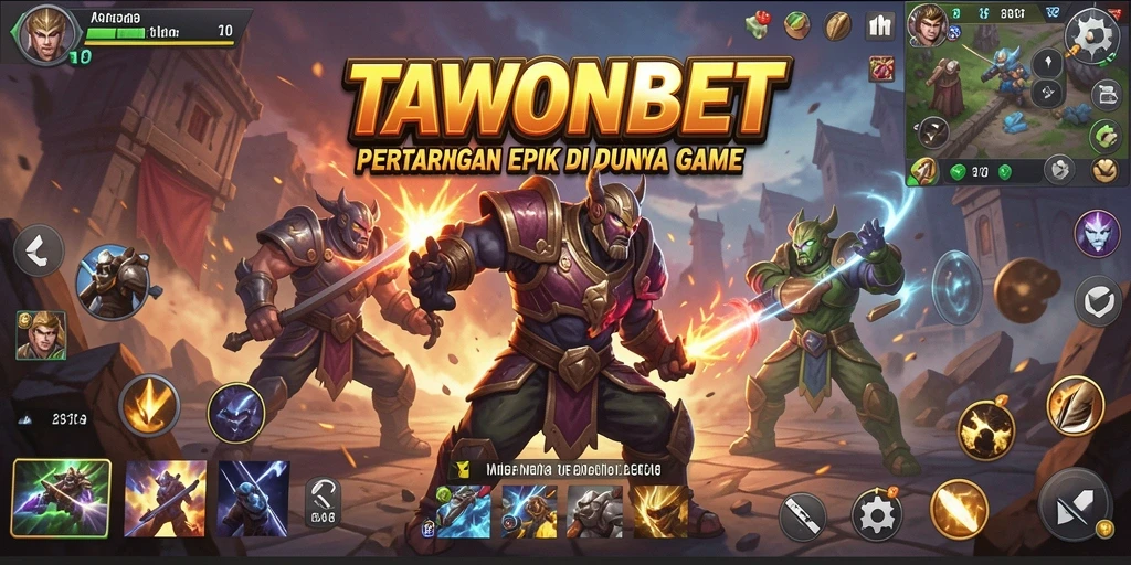 Gameplay seru TAWONBET dengan pertarungan yang intens.