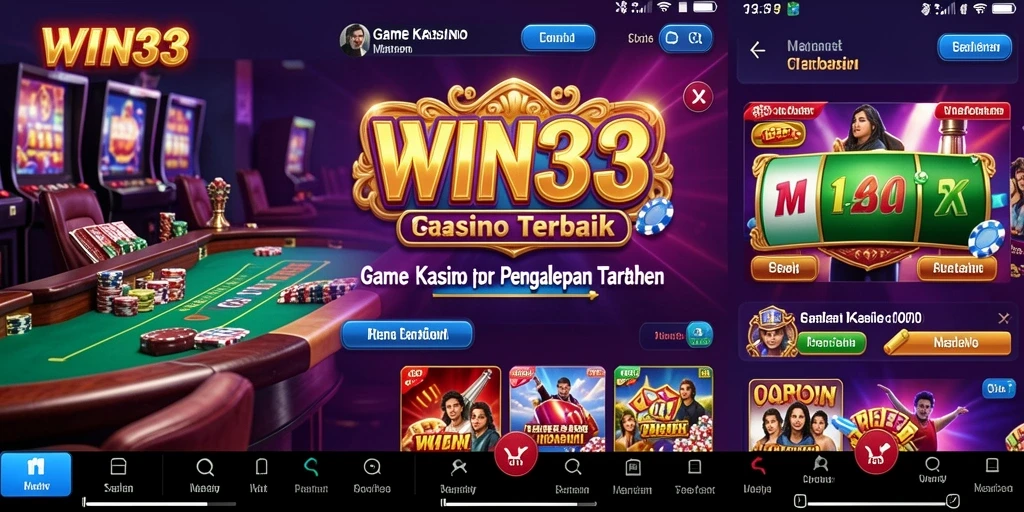 Tampilan menawan dari gameplay kasino yang menyenangkan.
